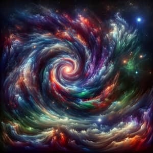 Galactic Explosion Abstract | Cosmic Swirling Colors