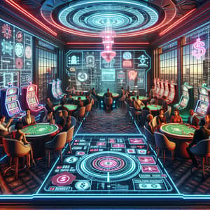 Retro Futuristic Online Casino with Diverse Players | Explore Now