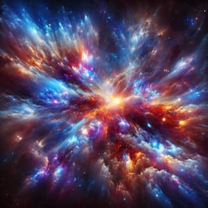 Galactic Explosion: A Vibrant Cosmic Spectacle