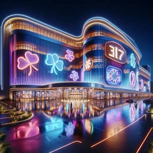 Glistening Neon Casino | Vibrant Night Scene