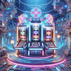 PGSlot: Vibrant & Futuristic Arcade Game Ambiance