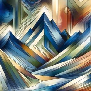 Abstract Representation of Majestic Mountains