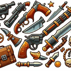 Cartoon Weapons: Cool Illustrations