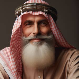 Middle-Aged Arab Man Wearing Traditional Agal