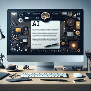 Contemporary Workstation with Easy-Peasy.AI Professional Email