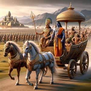 Krishna & Arjuna's Chariot in Kurukshetra Battlefield