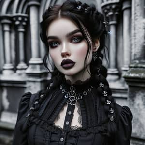 Gothic Fashion: Pale Skin, Dark Makeup & Elaborate Braids