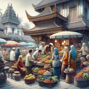 Indonesian Street Market: Vendors, Spices, Crafts & More