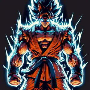 Goku Super Sayajin 3 Full Body | Muscled Character with Spiky Hair