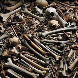 Assortment of Various Bones - Chaotic Yet Intriguing Scene