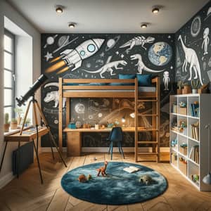 Creative Boys Room: Adventure-Themed Space for Young Explorers