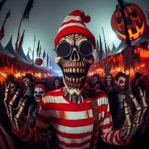Spooky Festival Scene with 'Where's Wally' Theme