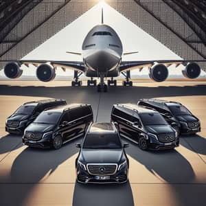Luxury Mercedes Minivans & Sedan at Airport