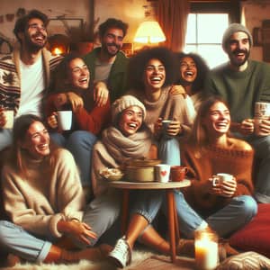 Heartwarming Friends Gathering: Cozy Home Nostalgia