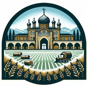 Crimean Estate Logo: Arched Hangar & Field