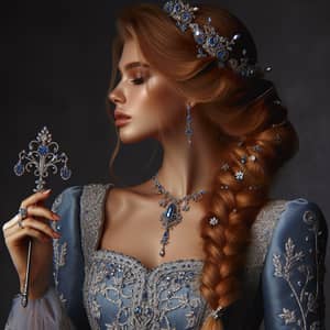 Princess Heydin: Regal Princess in Royal Blue Gown