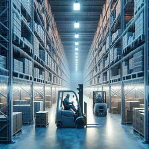 Efficient Refrigerated Warehouse Operations | Industrial Scene