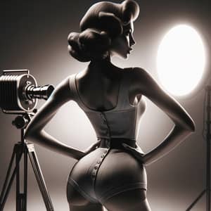 Vintage-Inspired Glamour: Hourglass Silhouette Pin-Up Photography