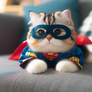 Cute Superhero Cat - Save the Day with Adorable Feline Powers