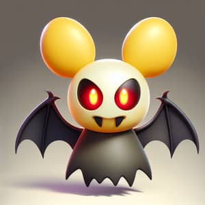 Ghost Pikachu: Bat-Like Creature with Red Eyes and Black Wings