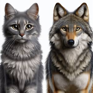 Cat Wolf Hybrid Creature Design | Unique Feline-Wolf Mix