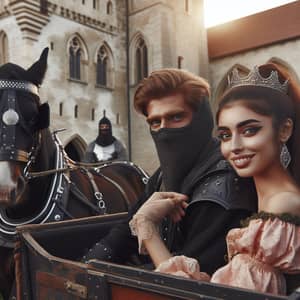 Medieval Escape: Caucasian Man & Hispanic Princess