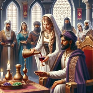 Medieval Palace Princess with Middle-Eastern Prince