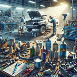 Professional Auto Repair Shop Service | Vehicle Repainting in Progress
