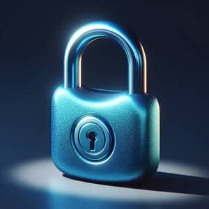 Blue Shimmering Padlock - Secure & Vibrant Lock Design