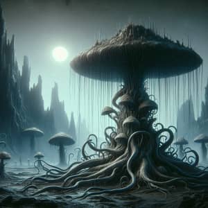 Lovecraftian Horror: Deep Sea Creature with Mushroom Structures