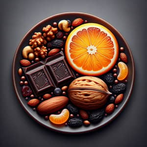 Forest Nut and Chocolate with Red Orange and Raisins