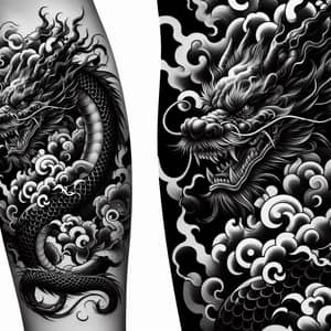 Chinese Dragon Arm Tattoo & Thunderstorm Motifs
