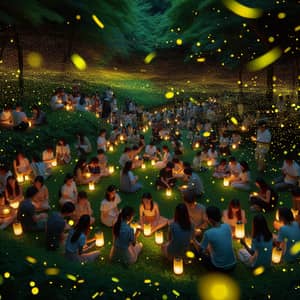 Enchanting Firefly Festival in Lush Park | Magical Evening Spectacle