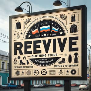 Exclusive Signboard Design for ReVive Clothing Store in Russia