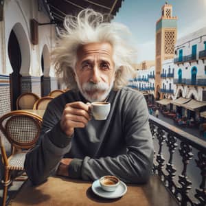 Einstein in Nador, Morocco: Sipping Moroccan Coffee