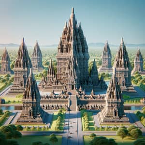 3D Prambanan Temple: Intricately Detailed Hindu Architecture
