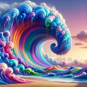 Whimsical Tsunami: Colorful Spectacle of Nature