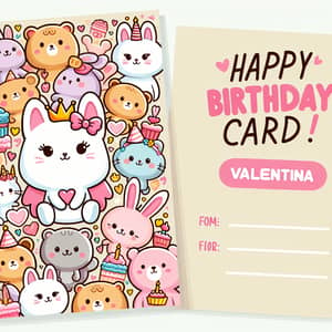 Birthday Greeting Card Design for Valentina