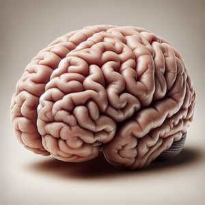 Detailed Human Brain Image with Visible Lobes