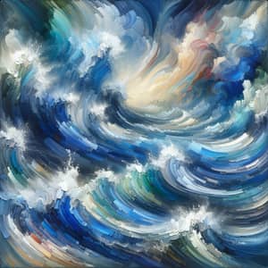 Dynamic Ocean Waves Painting - Abstract Art