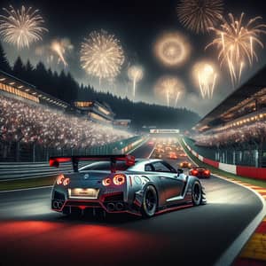 New Year's Midnight Race: Nissan GTR R35 Nismo vs. Lamborghini Veneno