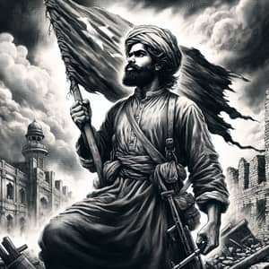 Revolutionary Freedom Fighter Illustration - Symbol of Resilience