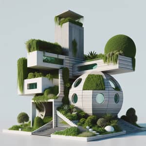 Unique Architecture: Fusion of Abstract Shapes and Natural Elements