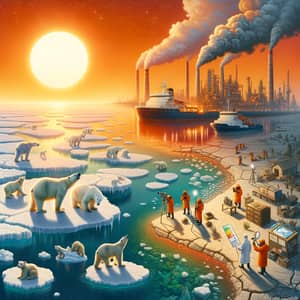 Captivating Global Warming Image: Impact on Arctic Wildlife and Climate