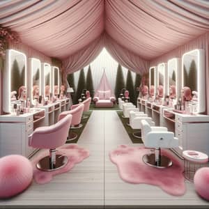 Luxurious Pink Cosmetology Campsite Experience