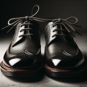 Elegant Stitched Shoes with Glossy Finish
