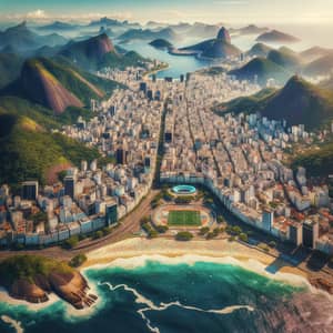 Rio de Janeiro Cityscape: Mountains, Ocean & Christ the Redeemer