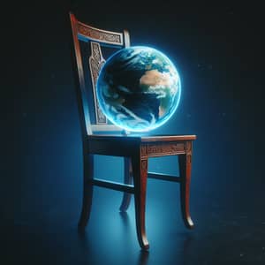Earth Balancing on Sturdy Chair - Stunning Image
