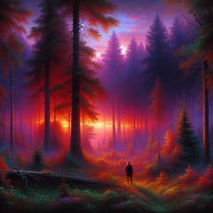Enchanting Forest Clearing at Dusk - Nature-Inspired Artwork