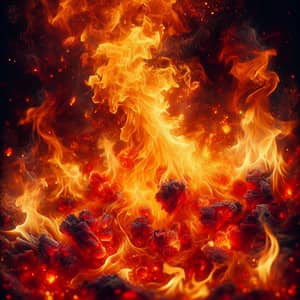 Intense Fire Dance: Amazing Spectacle of Nature's Element